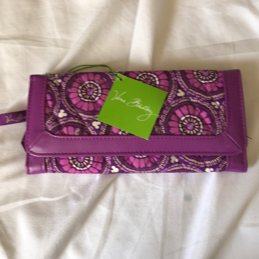 NWT Vera Bradley wallet purple Mickey Mouse print